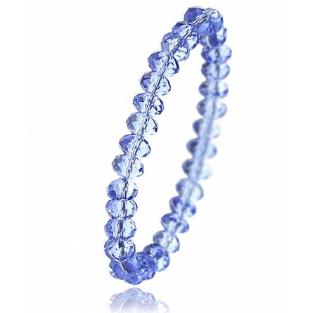 Bracelet en cristal bleu biseauté Zakia