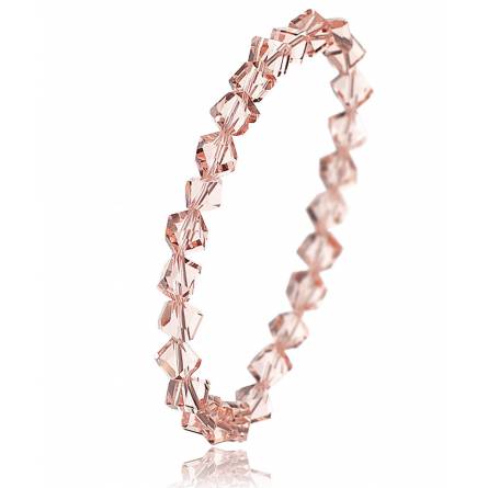 Bracelet en cristal rose carré Zaïneb