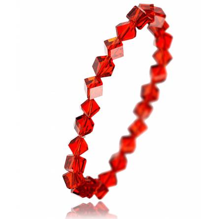 Bracelet en cristal rouge biseauté Zaïnab
