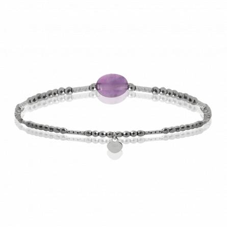 Bracelet enfant argent Catoni violet