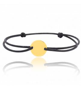 Bracelet enfant or Emisse ronde noir
