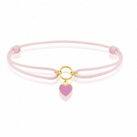 Bracelet enfant or Zeira coeur rose
