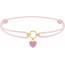 Bracelet enfant or Zeira coeur rose 2