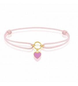 Bracelet enfant or Zeira coeur rose