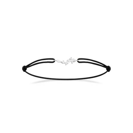 Bracelet femme argent Astane noir