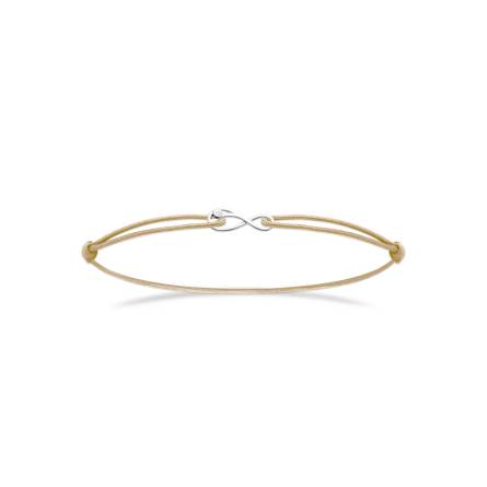 Bracelet femme argent Jeanguy infini beige