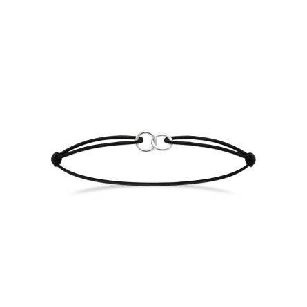 Bracelet femme argent Laye noir