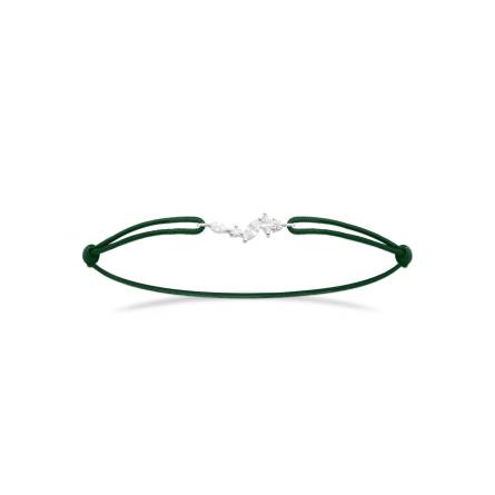 Bracelet femme argent Quengy vert