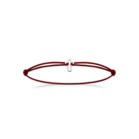 Bracelet femme argent Swanne croix rouge