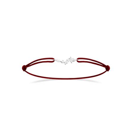 Bracelet femme argent Ullah rouge