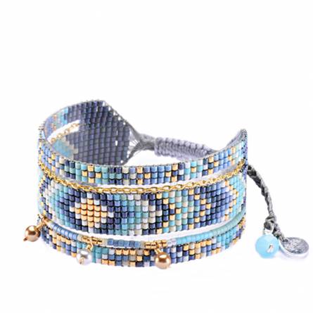 Bracelet femme perle Medly bleu
