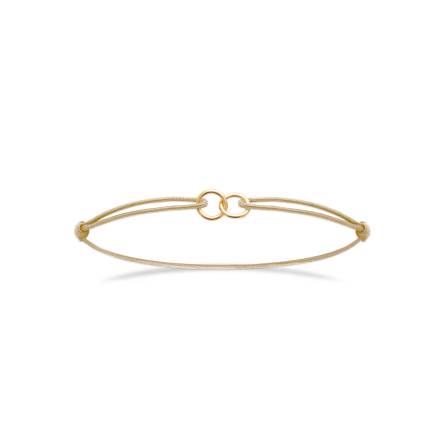 Bracelet femme plaqué or Dimphna beige