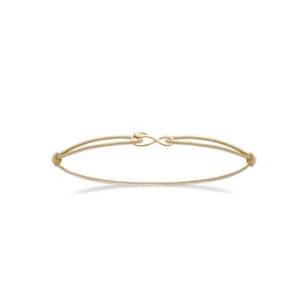 Bracelet femme plaqué or Harribey infini beige