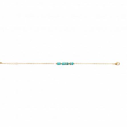 Bracelet femme plaqué or Latecia bleu