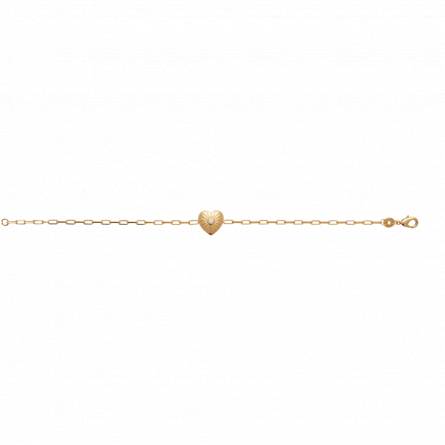 Bracelet femme plaqué or Sathiem coeur