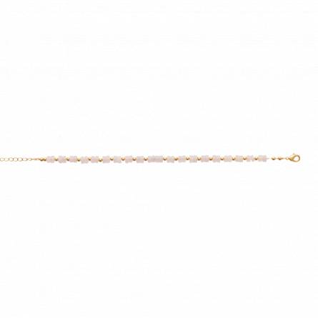 Bracelet femme plaqué or Tiori rose