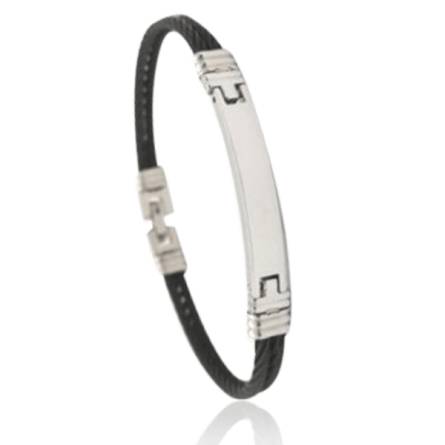 Bracelet homme acier Arty noir