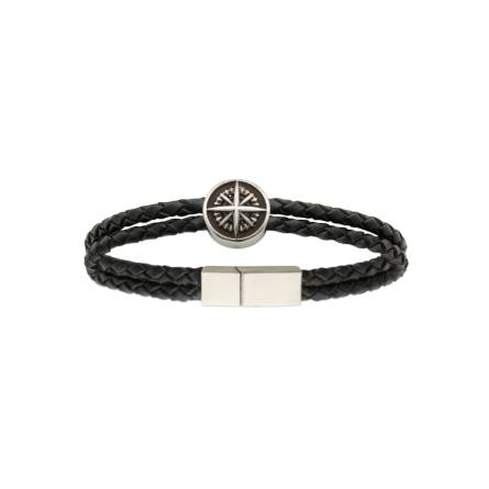 Bracelet homme acier Aurello noir