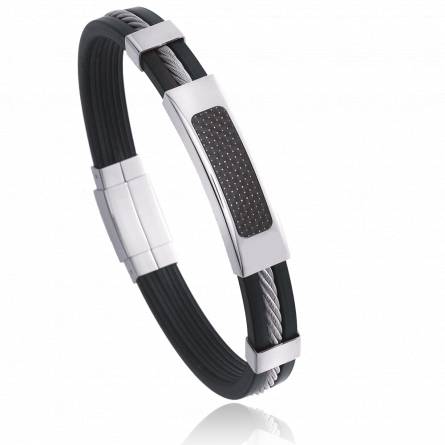 Bracelet homme acier Besyo gris