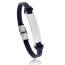 Bracelet homme acier Certon bleu mini