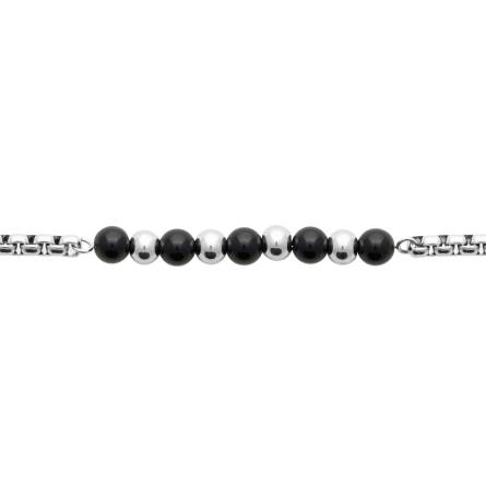 Bracelet homme acier Madassa noir