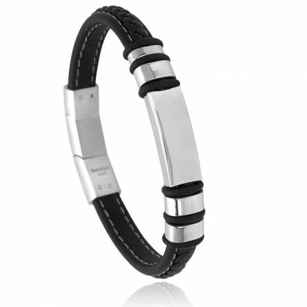 Bracelet homme acier Maden noir