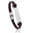Bracelet homme acier Teeron marron mini