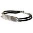 Bracelet homme cuir Absalom noir mini