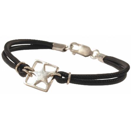 Bracelet homme cuir Absolon noir