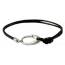 Bracelet homme cuir Adolfo noir mini