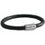 Bracelet homme cuir Adolphus noir mini