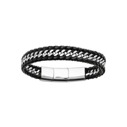 Bracelet homme cuir Benitte noir