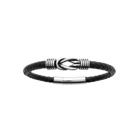 Bracelet homme cuir Dawner noir