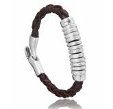 Bracelet homme cuir marron Rasa