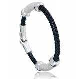 Bracelet homme cuir noir Mancora
