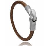 Bracelet homme cuir taupe Tijuana