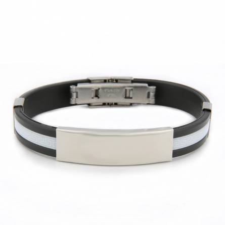 Bracelet homme silicone Valentin blanc