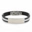 Bracelet homme silicone Valentin blanc mini