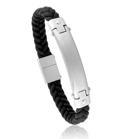 Bracelet homme simili cuir Alxo