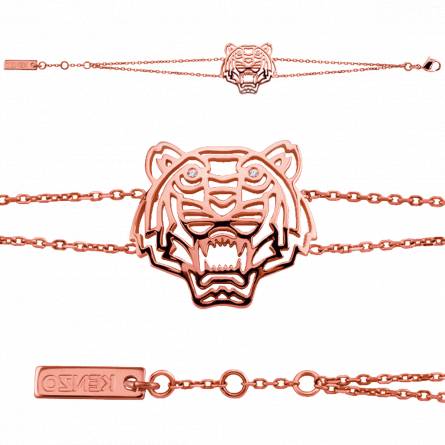 Bracelet Kenzo plaqué or rose Tiger Sangha