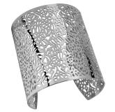 Bracelet manchette jungle argenté