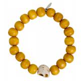 Bracelet miel tête de mort blanc Nahia