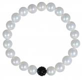Bracelet perle strass noir Kessy
