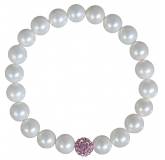 Bracelet perle strass rose Kersten