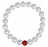 Bracelet perle strass rouge Zélia