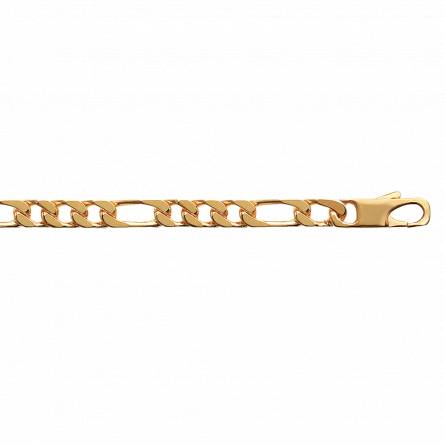 Bracelet plaqué or maille figaro 1-3 6mm