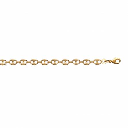Bracelet plaqué or maille grain de café 4.9mm