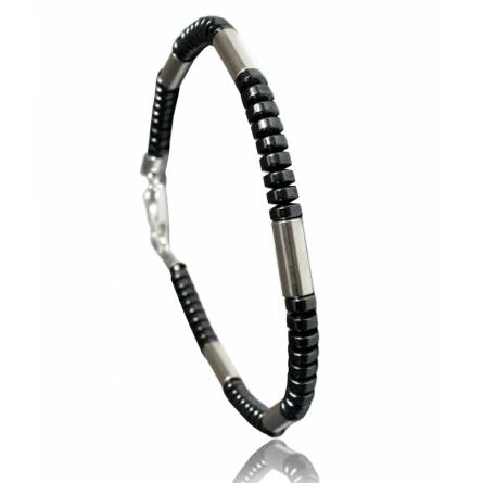 Bracelet Sequentiel Perles hematite