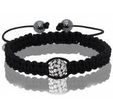 Bracelet Shamballa 1 boule cristal Pascaline