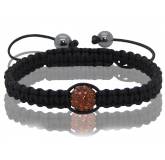 Bracelet Shamballa 1 boule marron